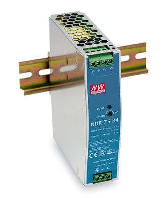 พาวเวอร์ซัพพลายราง DIN 75W Mean Well NDR-75 NDR-120 NDR-240