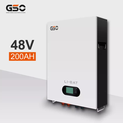 Deep Cycle 48V 200ah แบตเตอรี่ลิเธียมไอออนแบบติดผนังพร้อม BMS สำหรับการจัดเก็บที่บ้าน