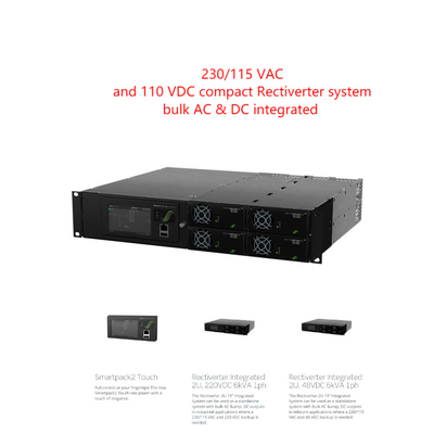 Telecom Rectiverter Bulk AC Dc แบบบูรณาการ 19 นิ้วระบบฝังตัว (หมายเลขชิ้นส่วน:CIOR0402.xxx)