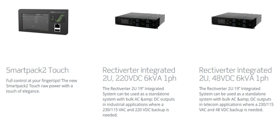 Telecom Rectiverter Bulk AC Dc แบบบูรณาการ 19 นิ้วระบบฝังตัว (หมายเลขชิ้นส่วน:CIOR0402.xxx)