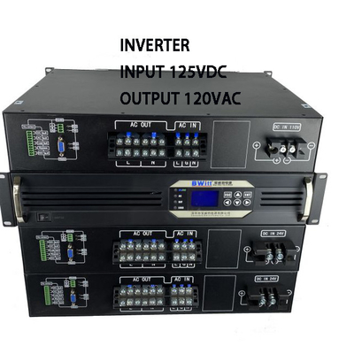 DC ถึง AC 19 นิ้ว Rack Mount Inverters Dc 125v ถึง 120v 3kva 2400w อินเวอร์เตอร์คลื่นไซน์บริสุทธิ์