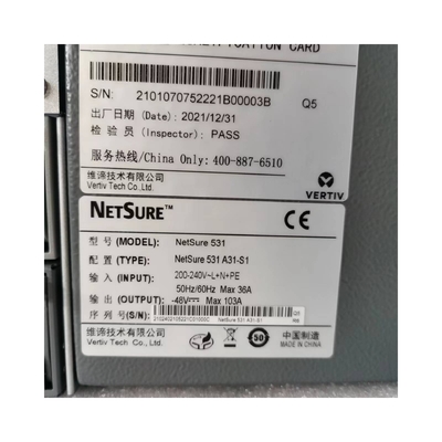 Vertiv 19 นิ้ว ระบบพลังงานที่ติดตั้ง Netsure 521A31 การสลับไฟฟ้า 150A ระบบ DC