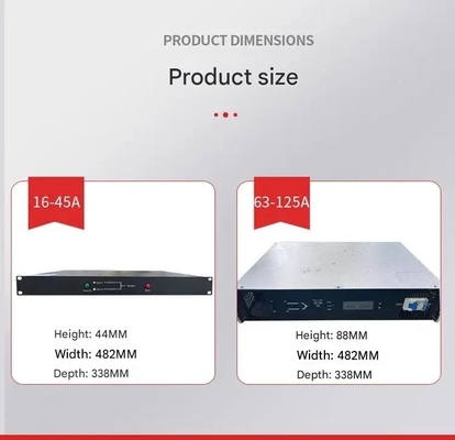 220V Output STS Dual Input Static Transfer Switch Single Phase 16A / 25A / 32A / 40A / 45A การสลับสแตตติกในระยะเดียว