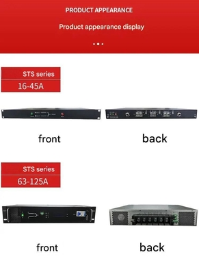 220V Output STS Dual Input Static Transfer Switch Single Phase 16A / 25A / 32A / 40A / 45A การสลับสแตตติกในระยะเดียว
