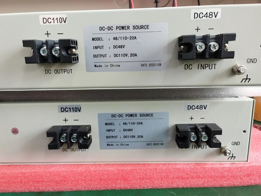 OEM การปรับแต่ง 19 นิ้ว DC DC เครื่องแปลง RCT2000D ซีรีส input 110vdc output 110vdc 2200W D20-10-10