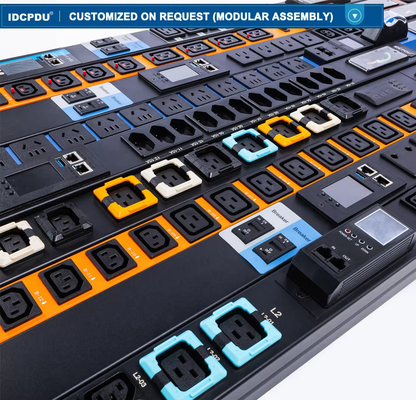 ปรับแต่งตามความต้องการ IDC Smart PDU Input AC380-415VAC Output C220-250VAC 16A-25A PDU พลังงานสูง
