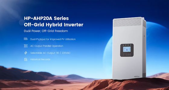 HP-AHP20A 3KW 3.5KW อินเวอร์เตอร์พลังงานแสงอาทิตย์แบบ Off Grid สำหรับบ้าน 3500W อินเวอร์เตอร์พลังงานแสงอาทิตย์คลื่นไซน์บริสุทธิ์ความถี่สูง พร้อมตัวเลือก WiFi