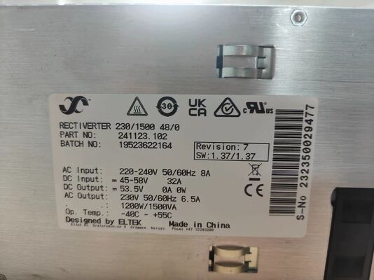 Eltek 48V 230V/1500VA ประสิทธิภาพสูง DC AC Inverter Rectiverter Flatpack2 โมดูล