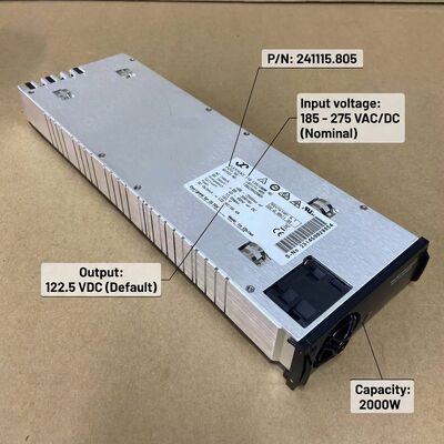 Eltek Flatpack2 110V 2000 HE Rectifier Module P/N: 241115.805 ประสิทธิภาพสูง แรงไฟฟ้าแบบตรงต่อเนื่องสําหรับอุปกรณ์สาธารณะ