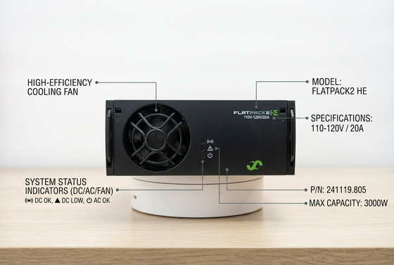 โมดูลเรกติฟายเออร์ Eltek Flatpack2 3000W ประสิทธิภาพสูงพร้อมโซลูชันพลังงานแบบฟอร์มแฟกเตอร์ 1U