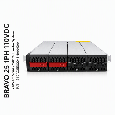 อินเวอร์เตอร์แบบโมดูลาร์เกรดอุตสาหกรรม 110Vdc ถึง 277Vac พร้อมระบบ 6KVA และเอาต์พุต Pure Sine Wave