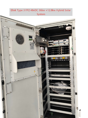 ตู้ไฟฟ้าพลังงานแสงอาทิตย์-ไฮบริดกลางแจ้ง 48Vdc 36KW+12.8KW สำหรับการใช้งานนอกระบบ