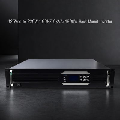 19 "2U Rack Mount 6KVA อินเวอร์เตอร์ Pure Sine Wave พร้อมอินพุต 125VDC และเซิร์ฟเวอร์เอาท์พุต 220VAC UPS