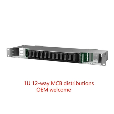 12 Way MCB Data Center Rack หน่วยจ่ายไฟ PDU 1U