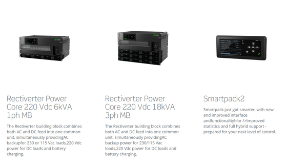 ระบบไฟฟ้า Flatpack ที่ปรับขนาดได้ Eltek Rectiverter 54KVA 220Vdc EN 60950-1